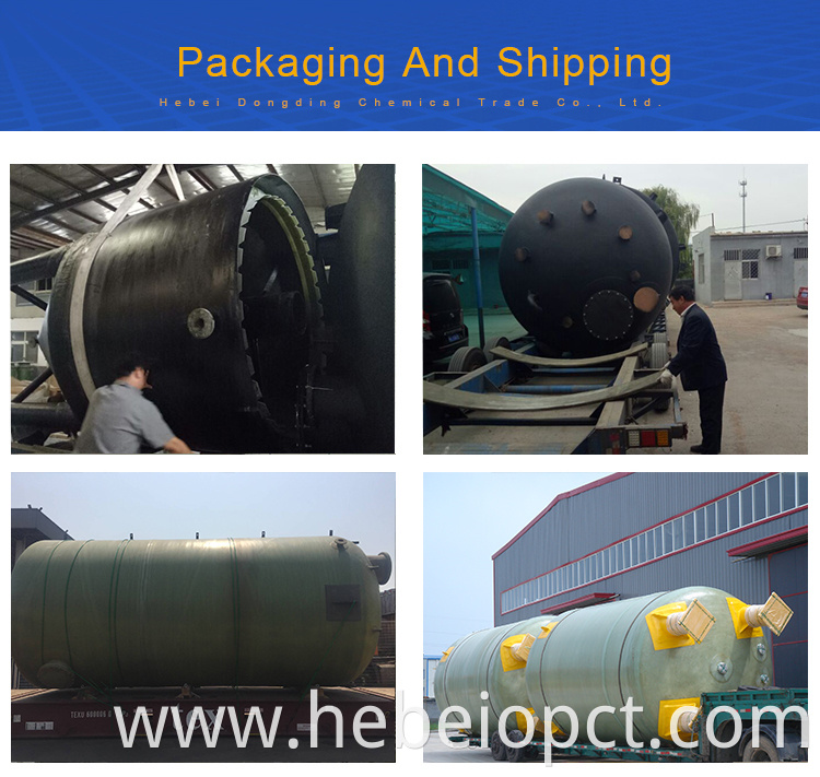 Large diameter FRP tank GRP tank for storage chemicals vertical type